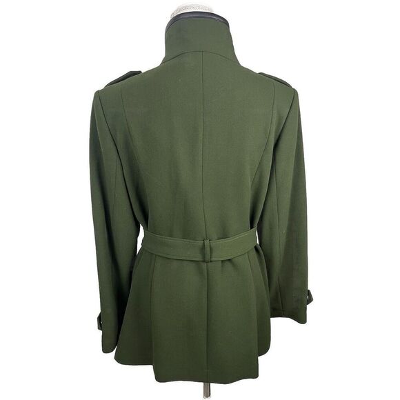 Preston And York Green Military Style Epaulettes‎ Soft Shell Coat Women’s Size M - Picture 5 of 11